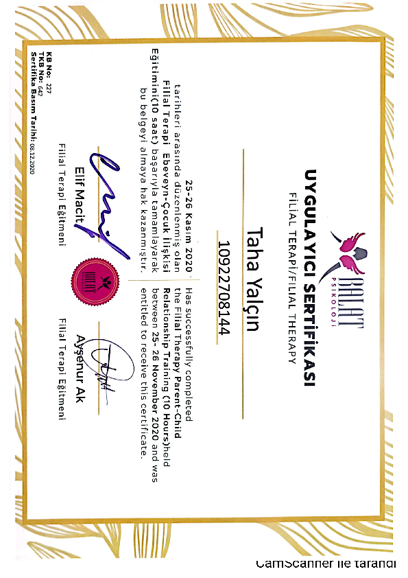 Çocuk & Ergen Terapisi Sertifikası