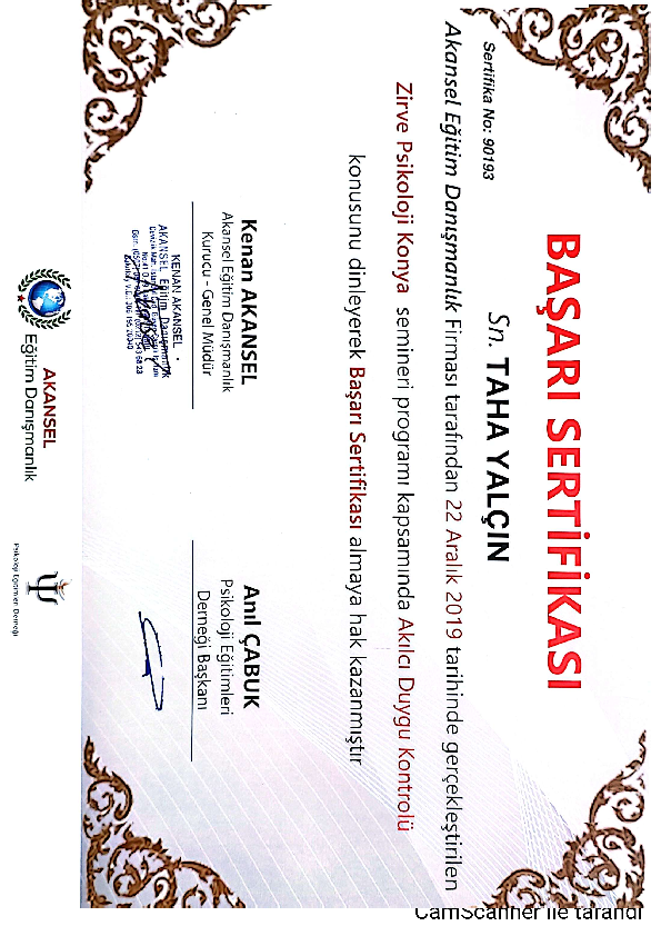 Psikoterapi Uzmanlık Sertifikası